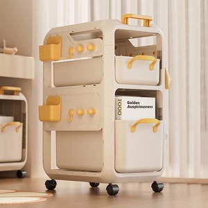 Multi Functional Student <b>Storage</b> <b>Cart</b> With Wheels 3 Layers Easy Cleaning Office Organizer For Desk Book Rack Household Use - Product Image 4