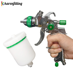 Pistola de Pulverización HVLP con 3 Tamaños de Boquilla 1.4/1.7/2.0mm, Pistola de Pintura Neumática de 600ml para Automóviles, Muebles, Pintura de Metales, Herramienta Industrial para Bricolaje - Product Image 2