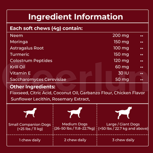 Masticables Suaves de Neem Personalizados para Perros, Absorción Rápida, Apoyo Inmunológico, Salud Intestinal, Absorción de Nutrientes, Aceite de Krill, Vitamina E, Todas las Razas - Product Image 4