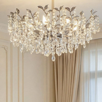 Lustre circulaire moderne de luxe en cristal pour salon, escalier duplex, salle à manger minimaliste, couloir, style crème