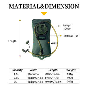 ถุงน้ำ Gbaz Force Hydration Bladder ขนาด 2 ลิตร 2.5 ลิตร 3 ลิตร ทำจากวัสดุ TPU สำหรับกีฬากลางแจ้ง กระเป๋าเป้สะพายหลัง ใส่น้ำดื่ม - Product Image 5