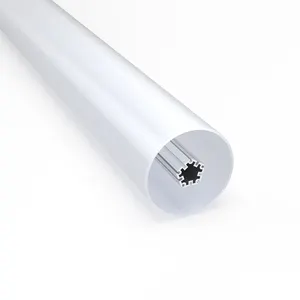 360 Graden Led-Buisprofiel Voor Verticale Hangende Diameter 80 Mm Aluminium Profiel