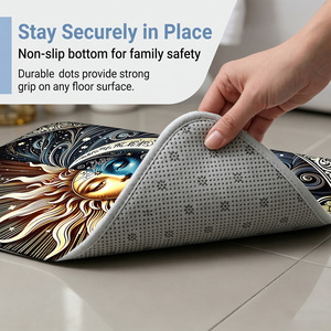 Tapis <span class=keywords><strong>de</strong></span> <span class=keywords><strong>bain</strong></span> personnalisé imprimé <span class=keywords><strong>soleil</strong></span> lune étoile, antidérapant, design artistique, tapis <span class=keywords><strong>de</strong></span> salle <span class=keywords><strong>de</strong></span> <span class=keywords><strong>bain</strong></span> personnalisé, tapis <span class=keywords><strong>de</strong></span> sol à séchage rapide, vente en gros, décoration intérieure - Product Image 6