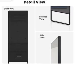 กระจกหน้าจอติดผนังระบบแอนดรอยด์ Wi-Fi HD 43นิ้วกระจกสำหรับเล่นยิมระบบสัมผัสหน้าจอ All In One <span class=keywords><strong>Machine</strong></span> Ai Fitness Mirror - Product Image 2