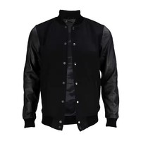 T174 Y5304 Veste universitaire en laine de baseball de haute qualité personnalisée pour le collège Fermeture à glissière d'hiver élégante avec fourrure de cuir bon marché