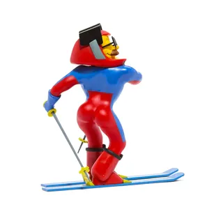Personalizzato di alta qualità 3D in vinile Action figure in stile cartone animato PVC arte giocattoli per designer-Snowboarder e sciatore <span class=keywords><strong>figurine</strong></span> - Product Image 2