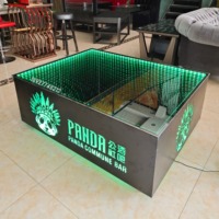 Table basse KTV avec logo personnalisé, table de bar lumineuse pour boîte de nuit, table en verre trempé