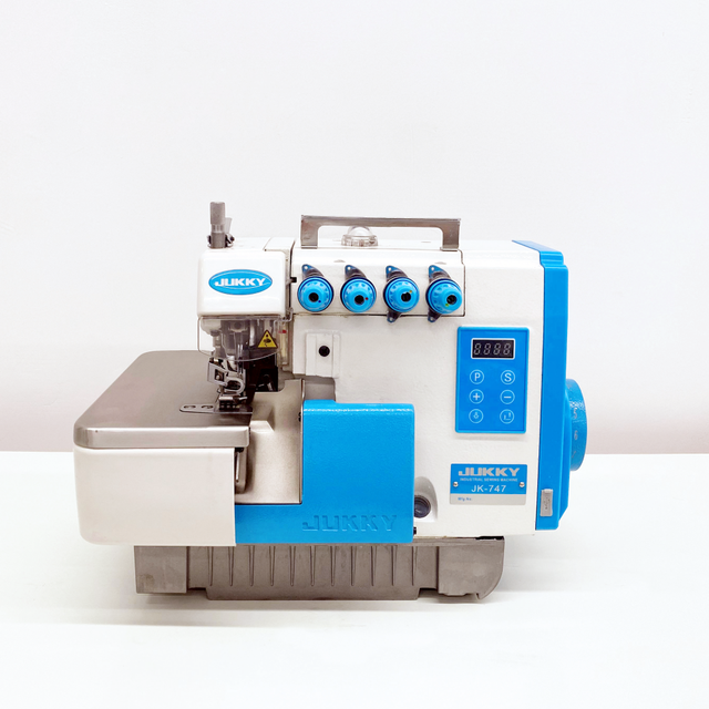 JUKKY Brand Direct Drive Overlock Sewing Machine 4 Thread 747D Industrial Over Lock Colorful