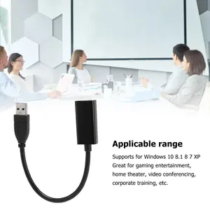 Adaptateur multimédia USB 3.0 vers HD 1080P 60HZ, vitesse 5 Gbps, <span class=keywords><strong>convertisseur</strong></span> vidéo portable, fabriqué en Chine continentale, compatible avec les PC Windows - Product Image 3