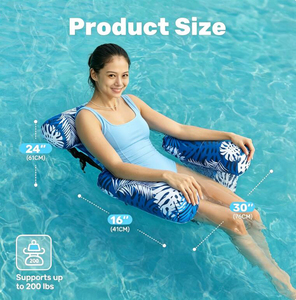 Chaise Flottante Gonflable Personnalisée pour Adultes – Transat Portable pour Piscine – Chaise Flottante Gonflable pour Activités Aquatiques - Product Image 6