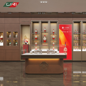 Tùy Chỉnh Khói Cửa Hàng Đồ Nội Thất Thiết Kế Rượu Vang Kính Hiển Thị Tủ Với Đèn LED Bằng Gỗ Thuốc Lá Sản Phẩm Hiển Thị Kệ - Product Image 5