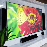 Écran de projection métallique Y-Caavits 4K 72-150 pouces, écran de projection à cadre fixe de 1 cm, écran PVC haute luminosité, écran ambiant