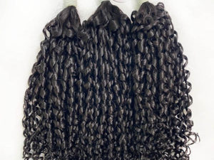 Extensiones de Cabello Humano Virgen sin Procesar, Pre-enlazadas, Rizadas Pixie, de Dos Hilos, Tipo Pluma, para Crochet, sin <span class=keywords><strong>Punta</strong></span>, al por Mayor - Product Image 6