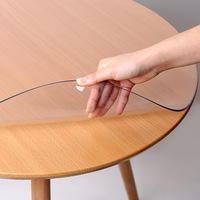 Nouvelle arrivée, nappe de table ronde en PVC plastique de 2 mm d'épaisseur, imperméable, nappe de table en plastique transparent souple pour la maison
