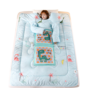 Couette épaisse portable avec fermeture éclair, 2021, nouveau Style, manches de contrôle gratuites, Anti-chute, pour dortoir, utilisation paresseuse - Product Image 4