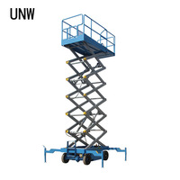 Plataforma Elevadora Hidráulica Móvil Tipo Tijera de 14m con Mesa Extensible para Mantenimiento de Edificios y Almacenes