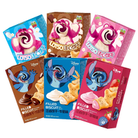 Groothandel Exotische Snacks Hoogwaardige Aardbei/Chocolade Gevulde Koekjeskoekjes Kinderen Snack Koekjes 50 G/doos