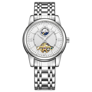 Mens Sang Trọng OEM Đồng Hồ Không Gỉ Nước Bằng Chứng Đồng Hồ Người Đàn Ông <span class=keywords><strong>Moonphase</strong></span> Bán Buôn Tourbillon Đồng Hồ Tự Động Phong Trào - Product Image 3