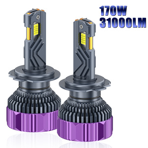 หลอดไฟรถยนต์ LED สามหลอดทองแดง 170W รุ่น <span class=keywords><strong>H7</strong></span> H11 9005 9006 9012 H1 H3 Canbus Luces H4 ไฟหน้า LED สำหรับรถยนต์ - Product Image 4
