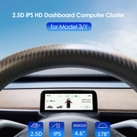 Pantalla HUD para Tablero de Instrumentos VJOYCAR, Pantalla LCD, Monitor de Velocidad Digital, Panel de Instrumentos para Accesorios de Tesla Model Y, Modelo 3