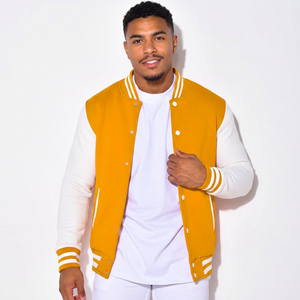 High Quality Wool Varsity <b>Jackets</b> for <b>Men</b> Women Hooded Collar <b>Thin</b> Embroidered Decoration Long Length Work Running Style Couples - Product Image 1