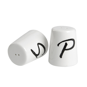 Ensembles de 4 pièces en porcelaine fine banque huile et vinaigre Bouteille Salière et poivrière Ensemble D'épices avec bois - Product Image 2