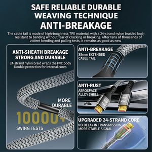 Cable <span class=keywords><strong>HDMI</strong></span> de Alta Calidad para Cámara DVI DVD 1080, Salida de 5, 10, 15, 20 Metros, CCTV, Medusa E RCA, Laptop, USB-C, Audio y Video HD 4K 8K - Product Image 5