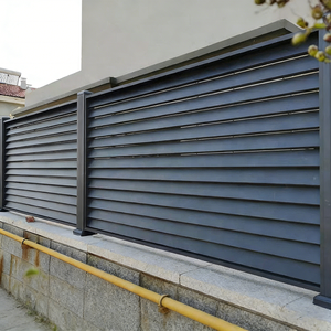 Cercas de Aluminio para Patio, Paneles de Privacidad para Jardín, Fáciles de Montar, Resistentes al Viento, Cercas de WPC para Granjas, Caballos y Villas - Product Image 1