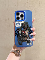 Coque de téléphone style moto dessin animé, protection intégrale antichoc pour iPhone 17 / 16 Pro – Vente flash transfrontalière