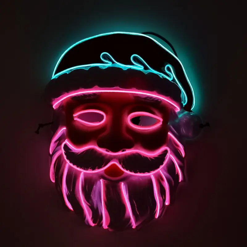 Natale halloween spaventoso horror purge party maskswire led rave casco cosplay prop bar masquerade neon led maschere