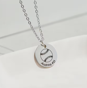 Collana personalizzata in acciaio inossidabile 316l collana in argento puro su misura collana sportiva per bambini gioielli squadra di calcio - Product Image 2