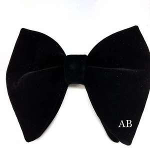 Nœud <span class=keywords><strong>Papillon</strong></span> en Velours Pré-noué Ajustable pour Hommes, Grande Taille, Formel, Uni, pour Smoking - Product Image 2