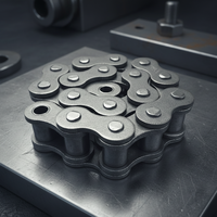 Chaîne à rouleaux en acier industriel épaissi de norme nationale, 3 points, pas multiple, 06B4 08B5 10A6 12A1 16A20A24A32A, Chine