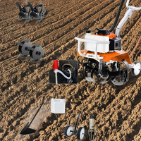 Motoculteur Rotatif Miniature à Essence Deux Temps, Outil de Jardin Agricole Multifonctionnel d'Extérieur