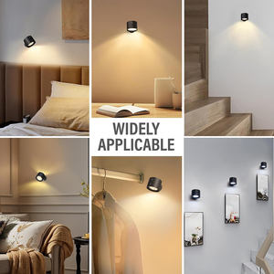 Lampe murale rechargeable à double <span class=keywords><strong>tête</strong></span>, lampe <span class=keywords><strong>de</strong></span> bureau murale multifonctionnelle, lampe murale rotative pour la lecture au <span class=keywords><strong>lit</strong></span> - Product Image 4