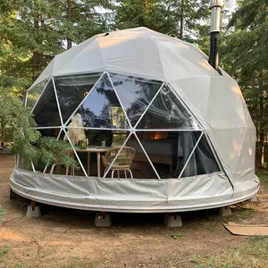 户外野营帐篷圆顶风格豪华透明花园冰屋圆顶帐篷直径6m