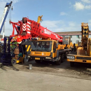 Grue sur camion SANY, capacité de levage de 50 tonnes, flèche rouge, châssis orange, modèle d'occasion - Product Image 2