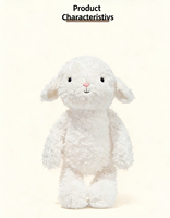 Boneka Domba Plushie Custom Buddy, Lembut dan Bulu Halus