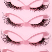 Faux cils à bande transparente effet œil de chat, cils entiers, cils 3D, cils naturels en bande, cils plus volumineux, look et sensation au quotidien