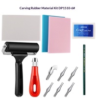 Kit de gravure en relief sur métal et PVC, ensemble d'outils d'art professionnels, comprenant un scalpel et un rouleau, fournitures de sculpture incluses, modèle