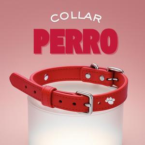 Collare per Cani Yommy Rosso Regolabile con Fibbia in Metallo e Design con Impronta della Zampa, Accessorio Sicuro per Animali Domestici - Product Image 6