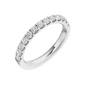 14K White Gold Diamond Eternity <b>Ring</b> 0.10 CT IGI Certified Luxury Wedding Engagement Classic Full <b>Circle</b> Fine Jewelry Band - Product Image 3