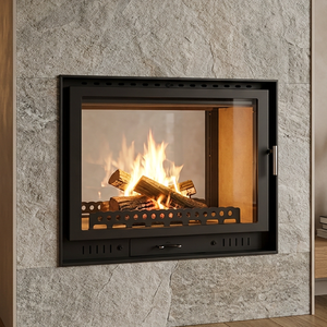 <span class=keywords><strong>Stufa</strong></span> <span class=keywords><strong>a</strong></span> <span class=keywords><strong>Legna</strong></span> Autonoma da Incasso per Interni, Caminetto con Fiamma Reale per Casa - Product Image 5