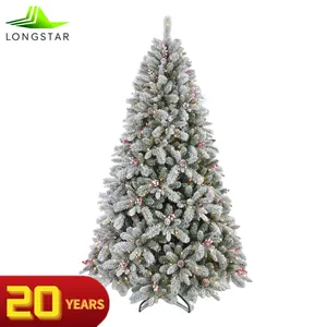 Longstar sıcak satış özel noel ağacı noel ağacı ev dekor için suni çam kozalağı ışık noel ağacı ile
