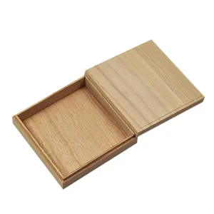 Sliding Lid Pine Packaging Unfinished Wooden Gift Box with Lid