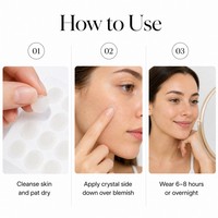 Patch anti-boutons micro-cristallin pour les soins quotidiens du visage, voyage, adolescents, femmes, patch invisible pour les imperfections, vente en gros
