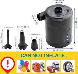 Pompe à air pour camping en plein air, gonflage et dégonflage rapide pour piscines gonflables, matelas de camping, sacs de rangement sous vide - Product Image 1