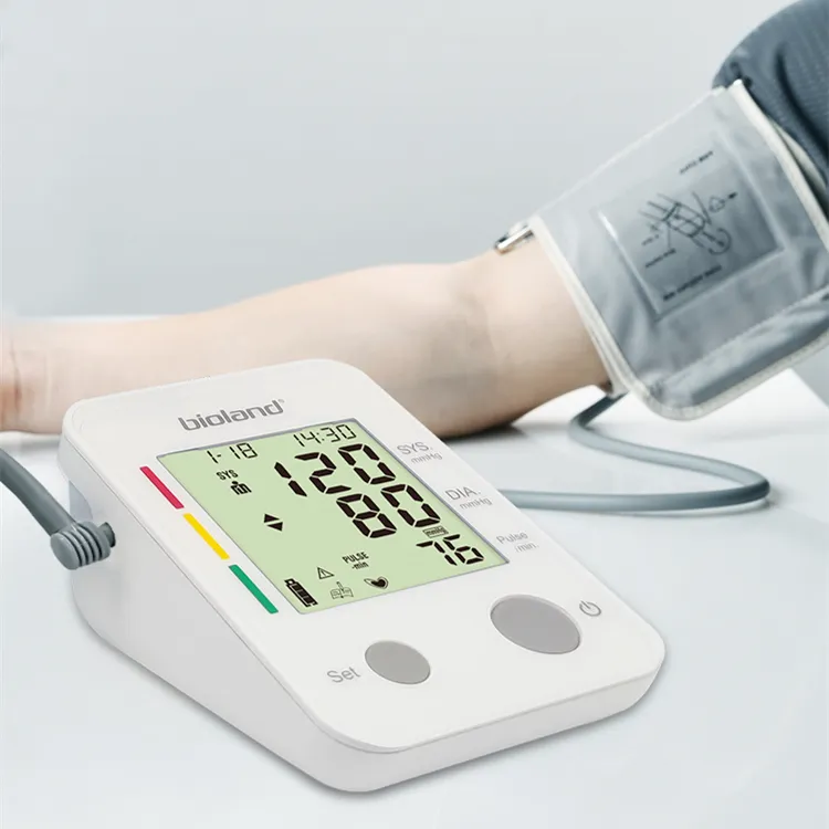 Máquina BP Automática Monitores Digitais De Pressão Arterial Tensiômetro Esfigmomanômetro Elétrico Máquina Prssure Sangue Braço Superior