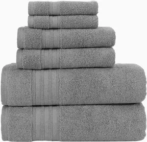 可重复使用的清洁一套酒店浴巾100% 竹毛巾