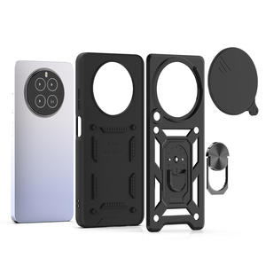 Funda Magnética Antigolpes con Diseño de Armadura de TPU+PC para Oppo <span class=keywords><strong>Realme</strong></span> 14 12 8 Pro con Anillo Soporte y Cubierta Deslizante para Cámara - Product Image 4